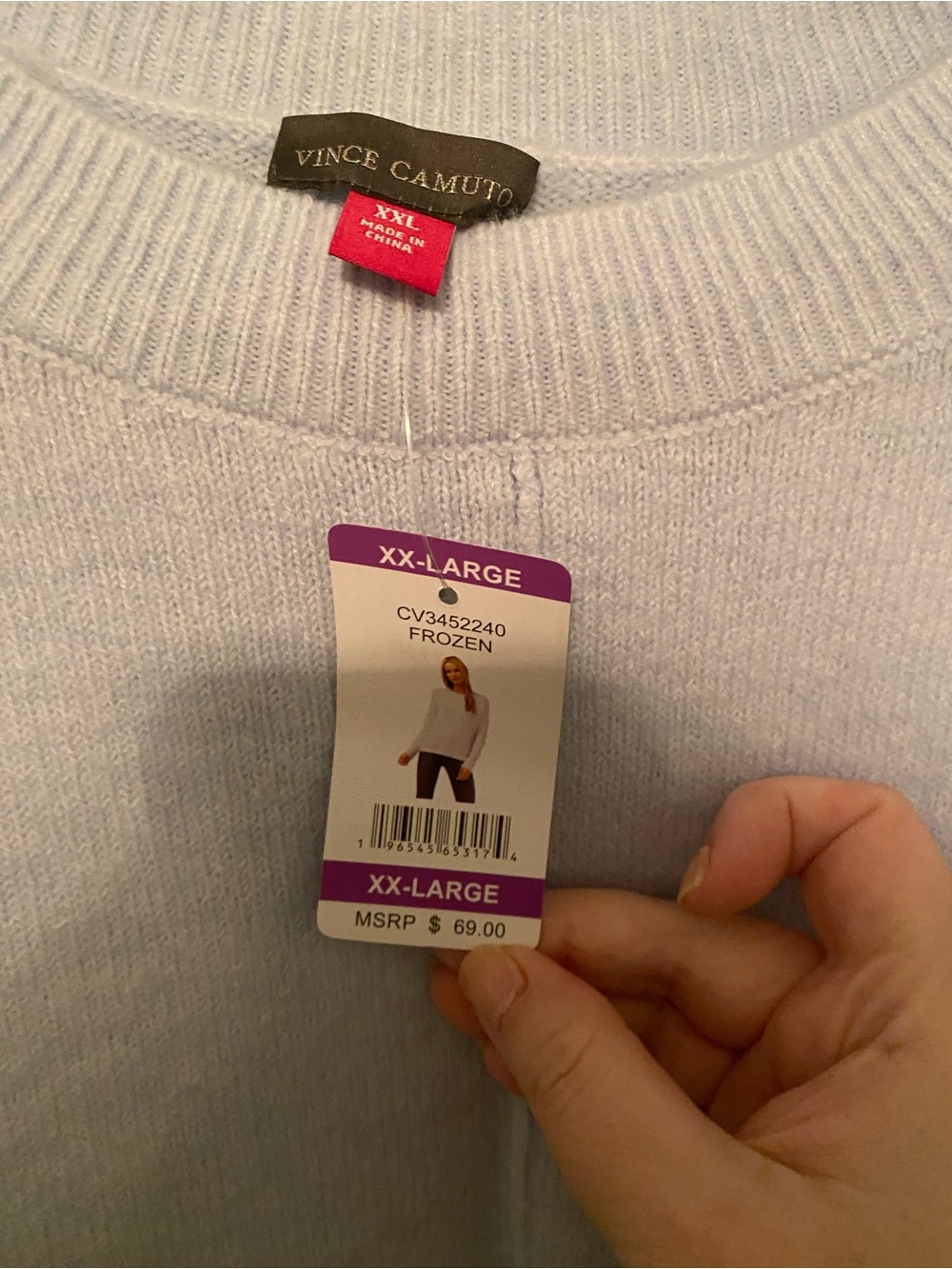 Vince Camuto Light Blue Crewneck Sweater - Picture 3 of 6